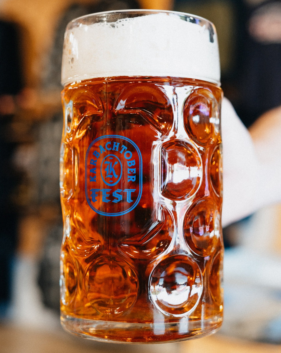 Præfiks Ambient Ruckus Karbachtoberfest Glass Liter Stein – Karbach Brewing Co.