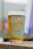 KBC Map Pint Glass