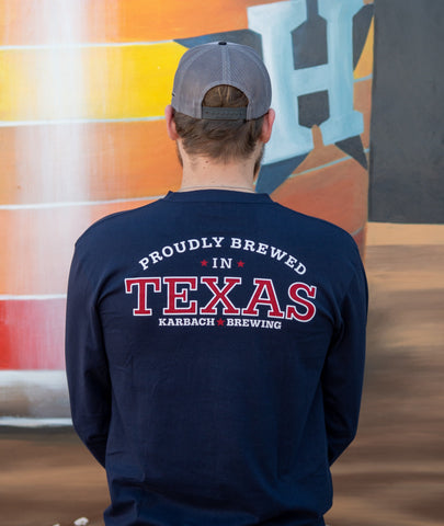 Proudly Brewed Long Sleeve Navy